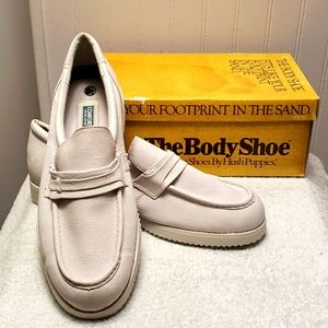 Vintage Mens leather Hushpuppies, grey, 10.5